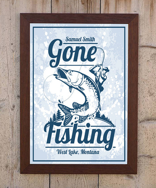 Gone Fishing mini poster