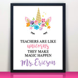 Teacher Unicorn Print - Hypolita Co.