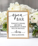 Open Bar Wedding Print - Hypolita Co.