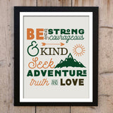 Be Strong & Courageous Print - Hypolita Co.