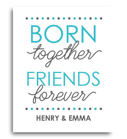 Born Together Twins Print - Hypolita Co.