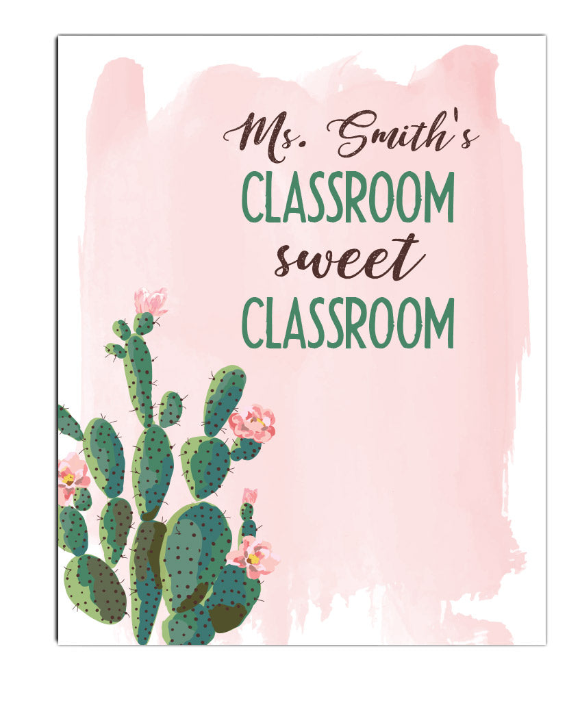 Cactus Teacher Print - Hypolita Co.