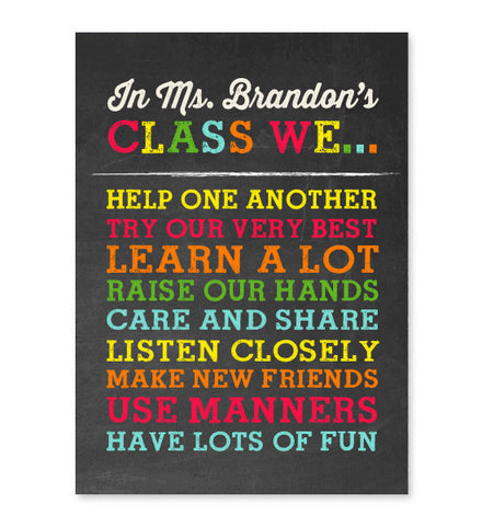 Classroom Rules Print - Hypolita Co.