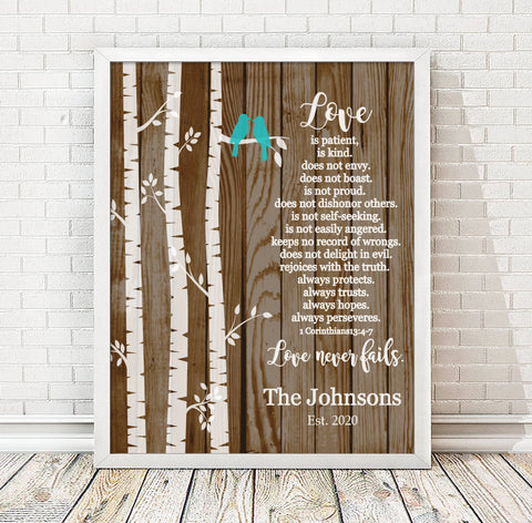 Personalized I Corinthians Bible Verse Print