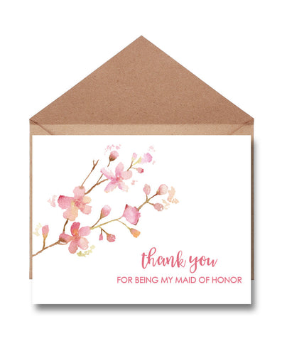 Maid of Honor Thank You Card - Hypolita Co.