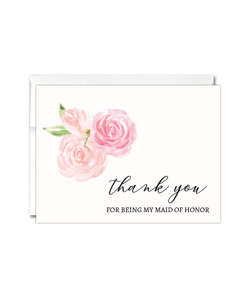 Maid of Honor Thank You Card - Hypolita Co.