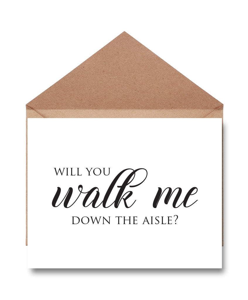 Father Walk Me Down the Aisle Card - Hypolita Co.