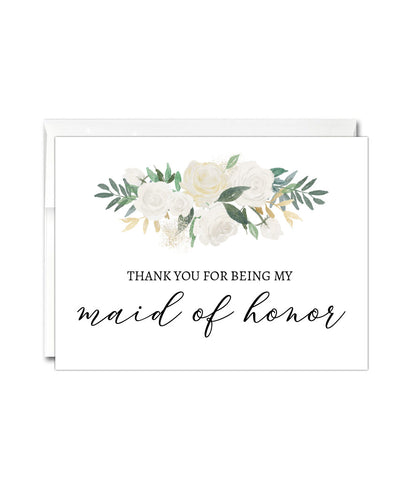 Maid of Honor Thank You Card - Hypolita Co.