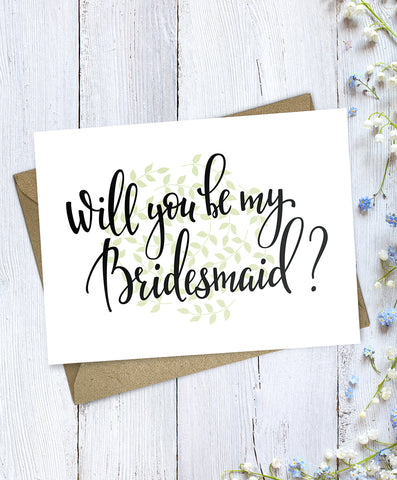 Will You Be My Bridesmaid Card - Hypolita Co.