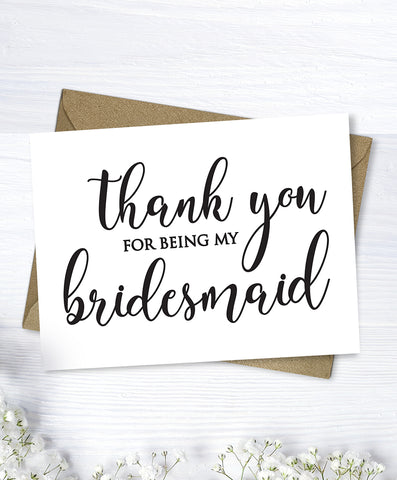 Bridesmaid Thank You Card - Hypolita Co.