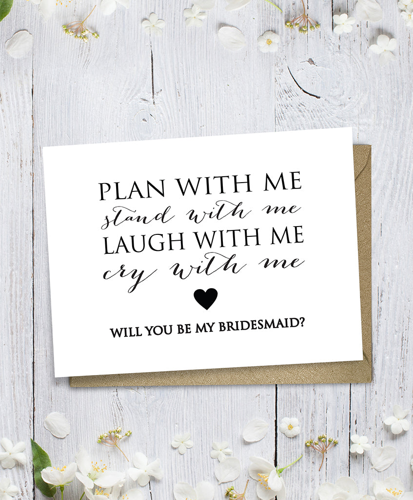 Bridesmaid Card - Hypolita Co.