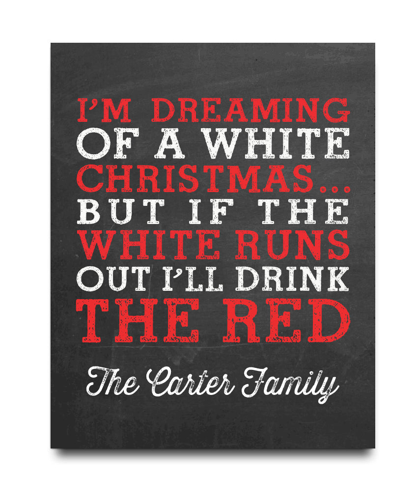 Drink the Red Christmas Print - Hypolita Co.