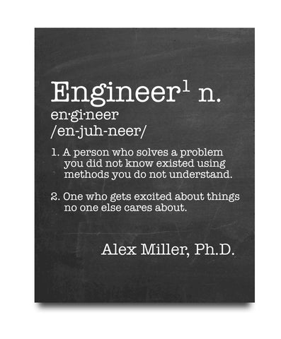 Engineer Definition Print - Hypolita Co.