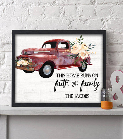 Personalized This Home Runs On Faith And Family