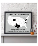 Family Long Distance Map Print - Hypolita Co.