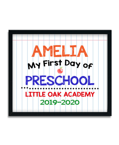 First Day of School Horizontal Notebook Digital File - Hypolita Co.