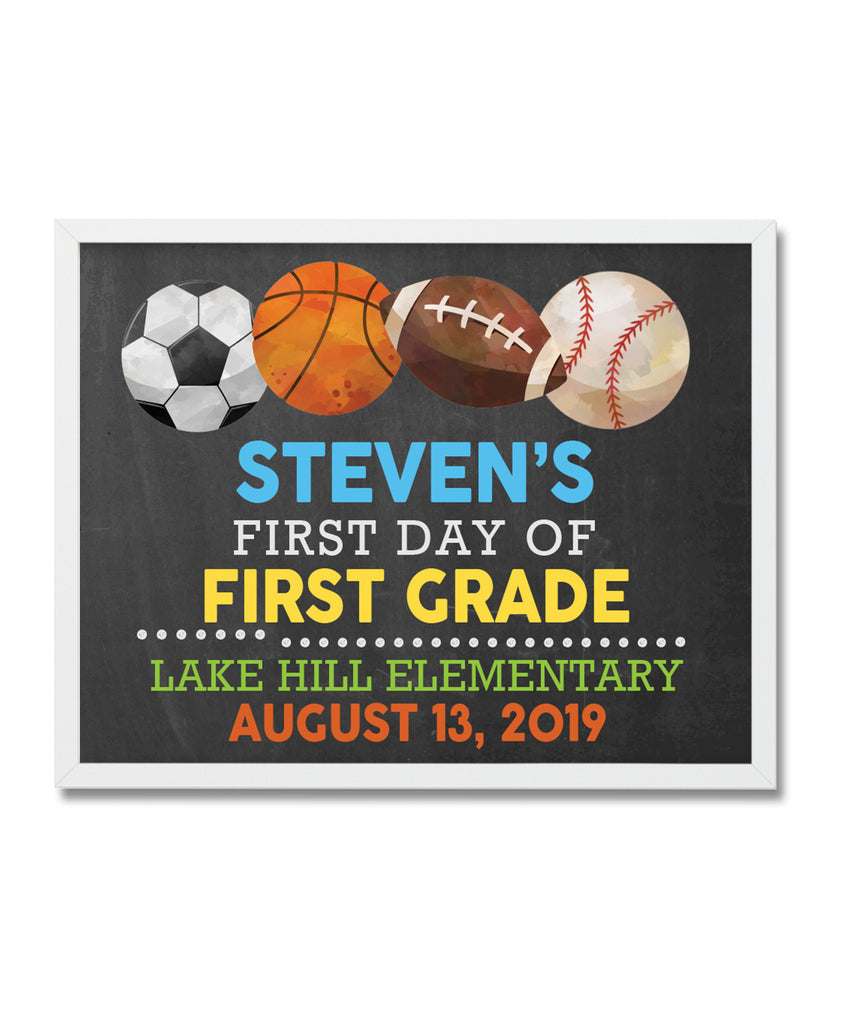 First Day of School Sports Digital File - Hypolita Co.