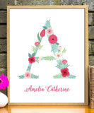Floral Monogram Print - Hypolita Co.