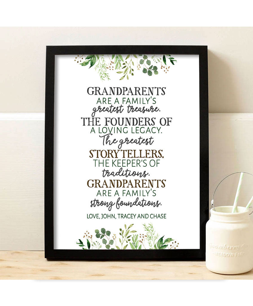 Grandparents are Treasures Print - Hypolita Co.