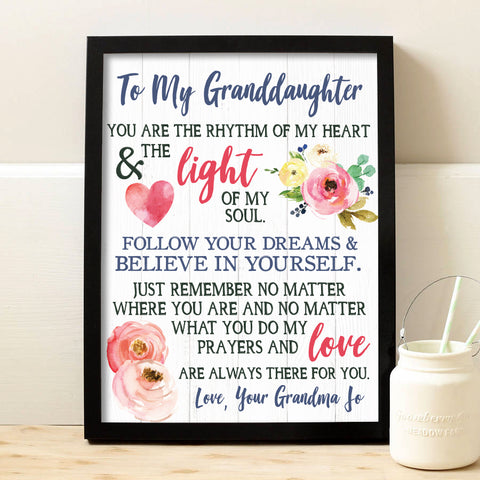 Granddaughter Keepsake Print - Hypolita Co.