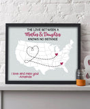 Mother Distance Map Print - Hypolita Co.