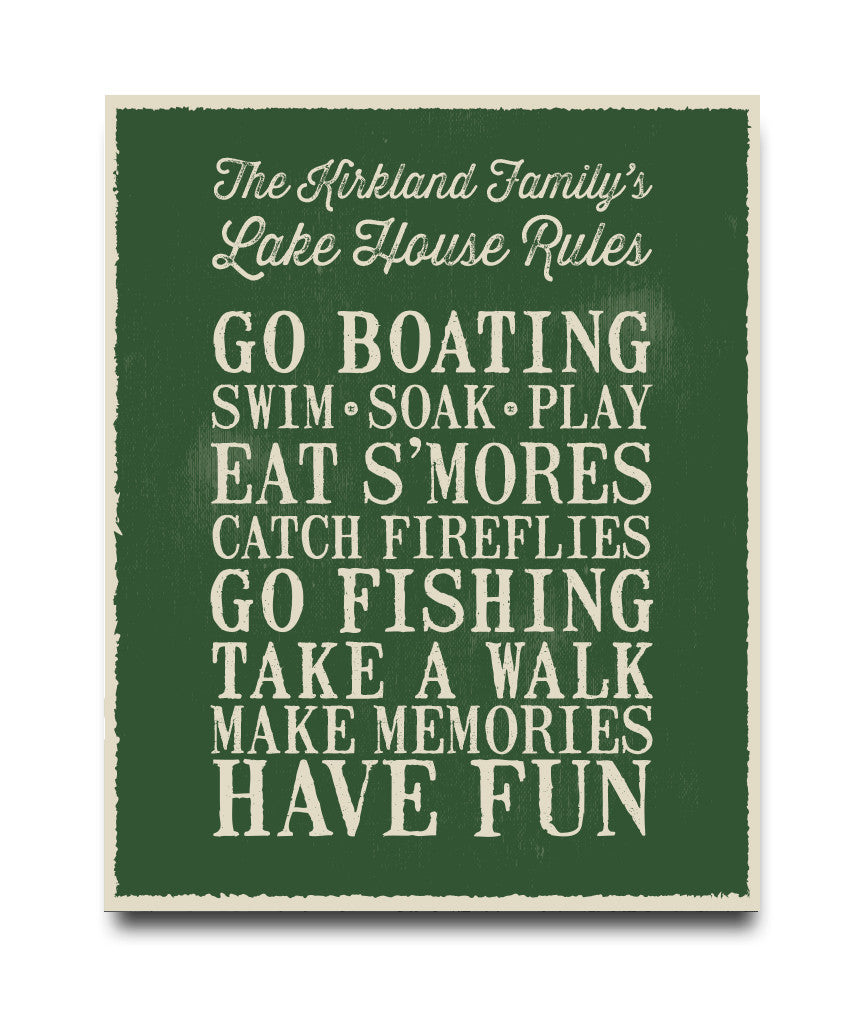 Lakehouse Rules Print - Hypolita Co.