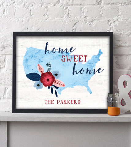 July Freebie USA Home Sweet Home Print | Instant Download