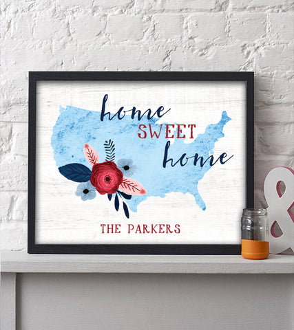 July Freebie USA Home Sweet Home Print | Instant Download