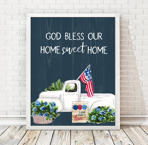 July Freebie Home Sweet Home Print | Instant Download