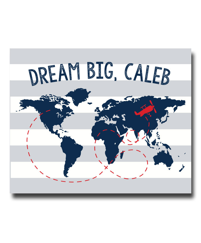 Dream Big Map Print - Hypolita Co.