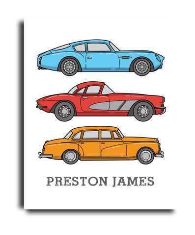 Retro Cars Print - Hypolita Co.