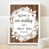 Burlap and Lace Welcome Print - Hypolita Co.