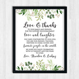 Wedding Thank You Print - Hypolita Co.