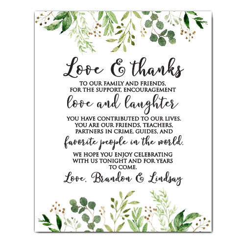 Wedding Thank You Print - Hypolita Co.