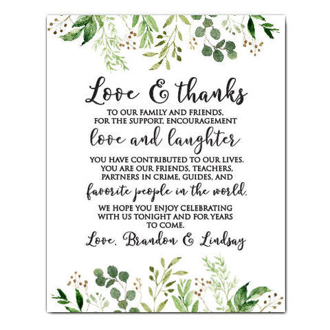 Wedding Thank You Print - Hypolita Co.