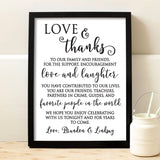 Wedding Thank You Print - Hypolita Co.