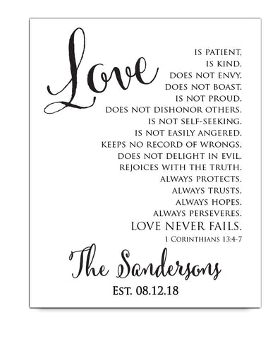 Corinthians Wedding Print - Hypolita Co.