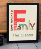 Love Makes a Family Print - Hypolita Co.