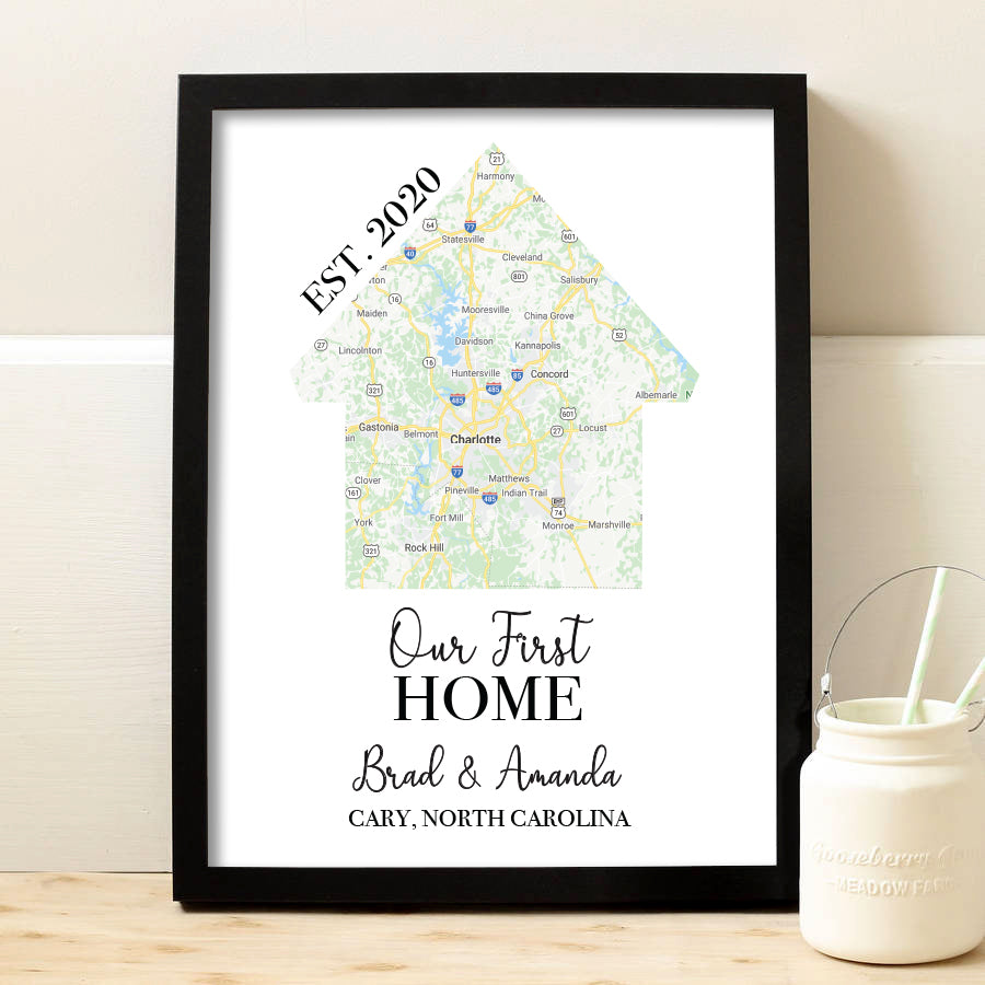 Personalized New Home Map Print