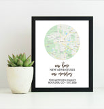 Personalized New Home Map Print