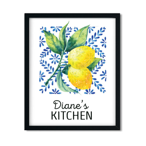 Personalized Lemon Kitchen Print