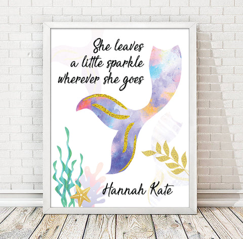 Personalized Mermaid Print