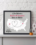 Mother Distance Map Print - Hypolita Co.
