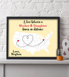 Mother Distance Map Print - Hypolita Co.