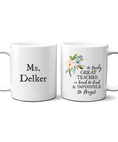 Personalized Teacher Mug - Hypolita Co.