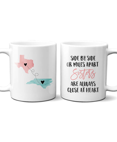 Personalized Sister State Mug - Hypolita Co.