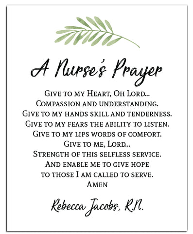 Personalized Nurse Print - Hypolita Co.