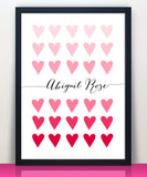 Ombre Pink Heart Print - Hypolita Co.