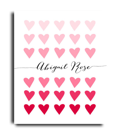 Ombre Pink Heart Print - Hypolita Co.