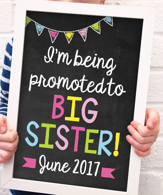 Sibling Pregnancy Announcement Print - Hypolita Co.
